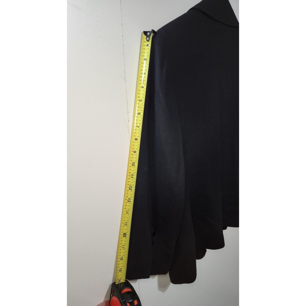 Vtg Neiman Marcus Black Blazer Womens Size 10 Snap Button Split Cuff Sleeves - Picture 6 of 12